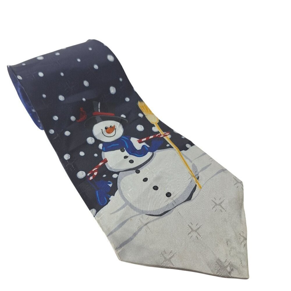 Rene Chagal Snowman Necktie Large Winter